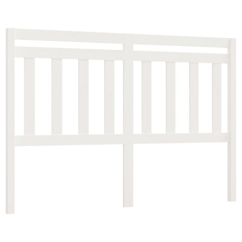 Vidaxl Čelo postele, biele, 166x4x100 cm, masívne borovicové drevo